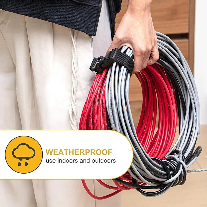 Adjustable Extension Cord Storage Strap – 3-Axis Buckle 45cm Cord Storage Strap Axl