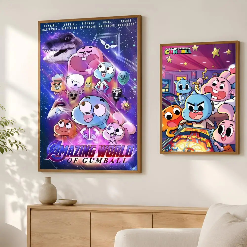 Amazing World of Gumball Self-Stick HD PVC Wall Art Poster Wall Art Poster Axl