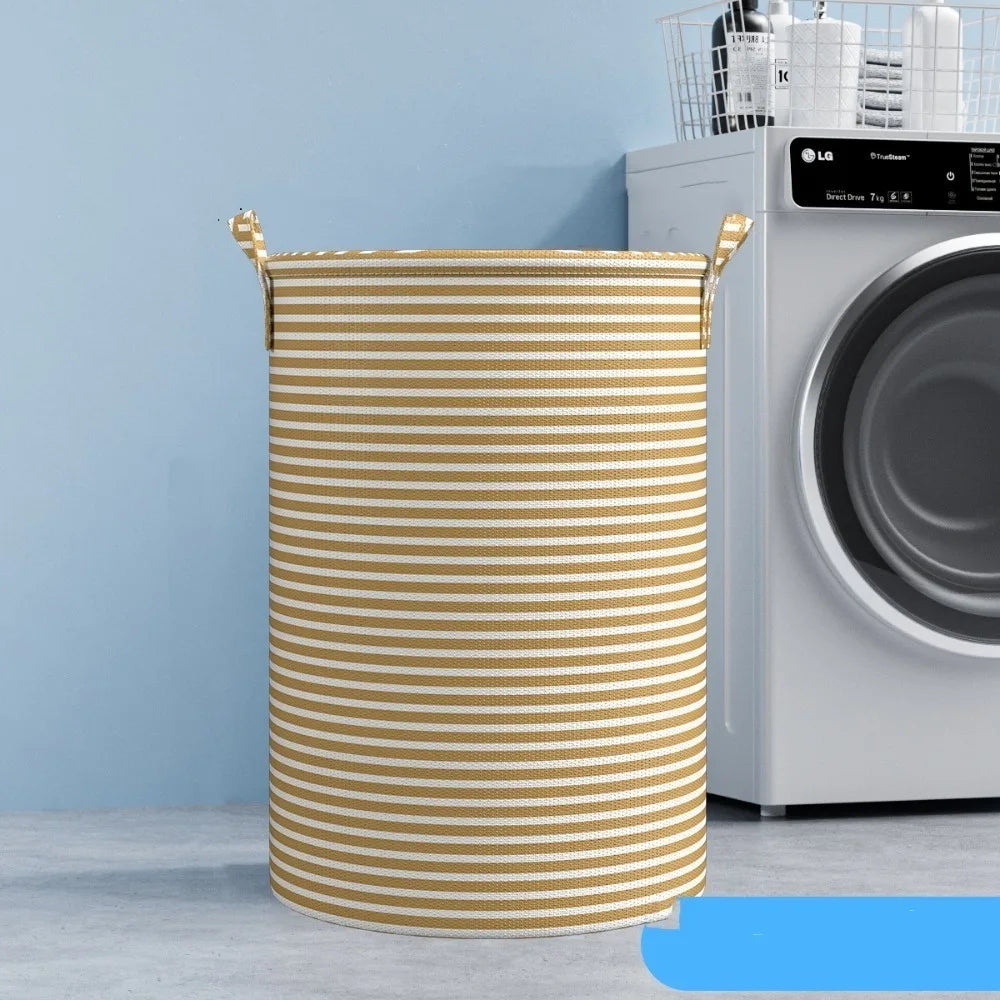 Foldable Cotton Linen Laundry Basket – Large Capacity Storage Laundry Basket Axl Yellow XXL