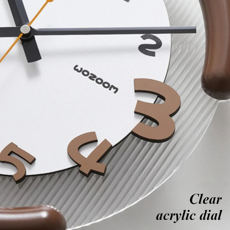 Modern Silent Swing Wall Clock – Round Minimalist Home Décor Decorative Wall Clock Axl