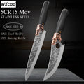 WXCOO Hand Forged Stainless Steel Chef & Butcher Knife Kitchen Chef Knife Axl 2PCS B