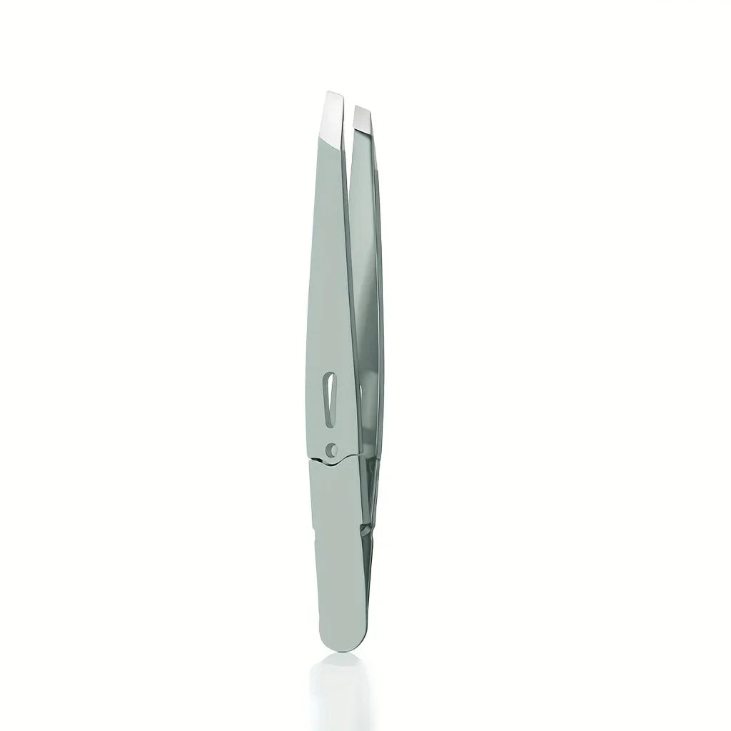 Stainless Steel Eyelash & Eyebrow Tweezer Set | Makeup Tool Makeup Tweezer Set Axl Green