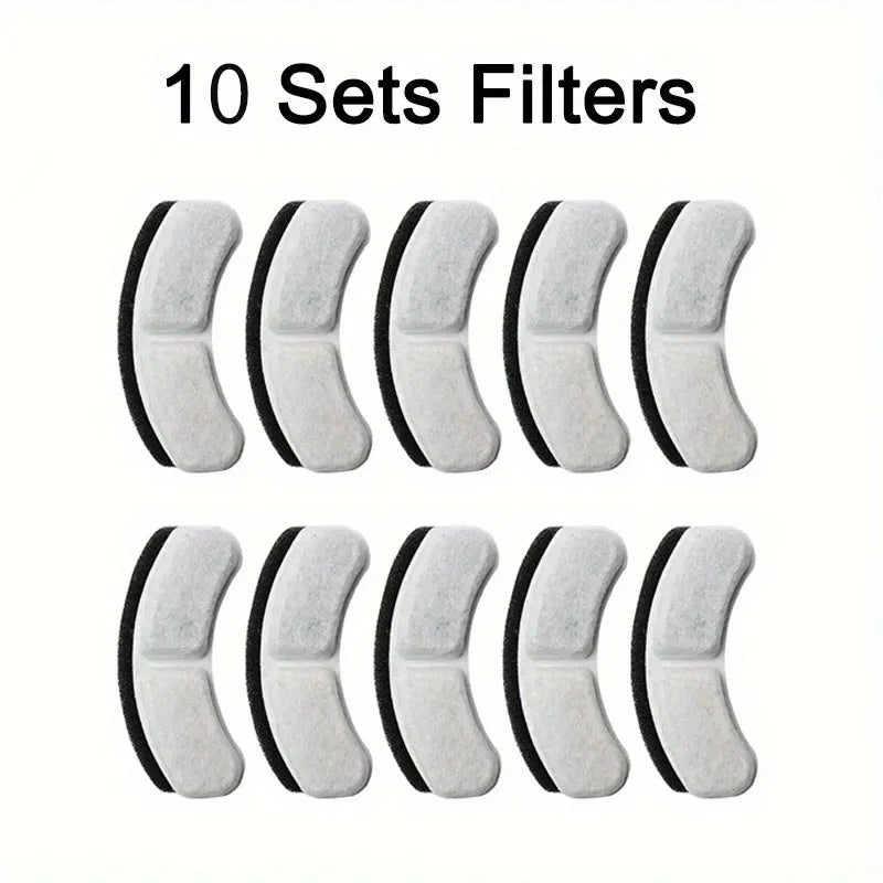 KEMORELA Cat Water Fountain Replacement Filters 10/15 Pack Pet Fountain Filter Axl 10PCS No plug