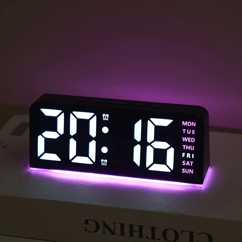 7" LED Digital Alarm Clock – Dual Alarm, Date & Night Light Digital Alarm Clock Axl