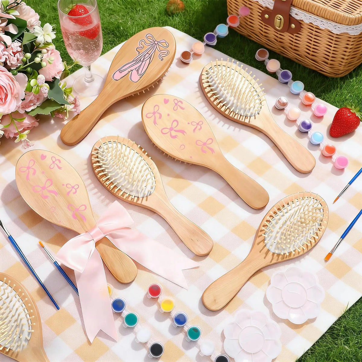 DIY Wooden Hair Comb Painting Kit – Art Craft Set for Women DIY Craft Painting Kit Axl Default Title