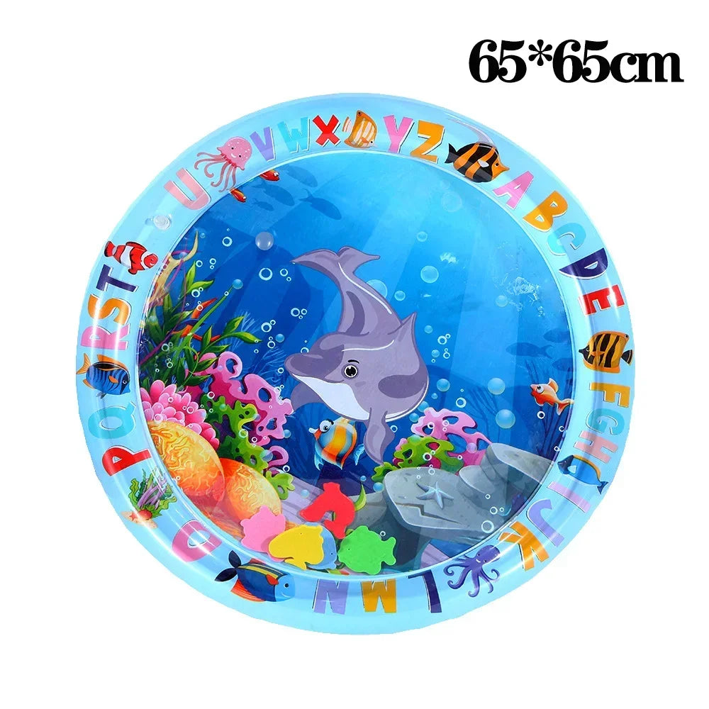 Inflatable Pet Water Sensory Play Mat – Ocean Fish Cooling Pad Pet Cooling Play Mat Axl Style B 1pc