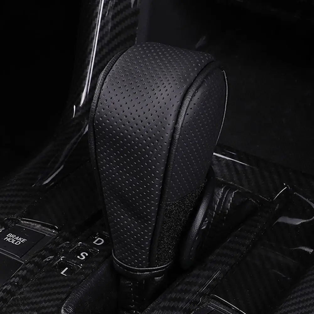 PU Leather Car Shift Knob Cover – Non-Slip, 7 Colors Shift Knob Cover Axl Black