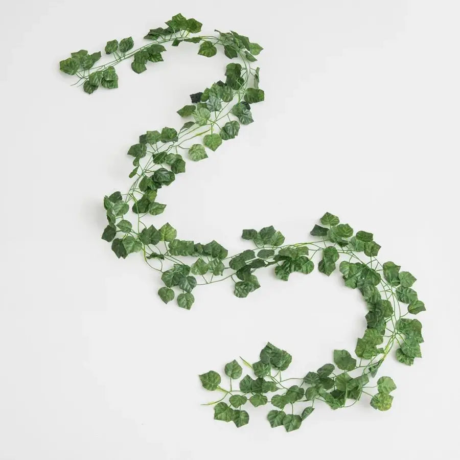 2M Artificial Green Leaf Vine Garland | Wedding & Home Decor Artificial Vine Garland Axl