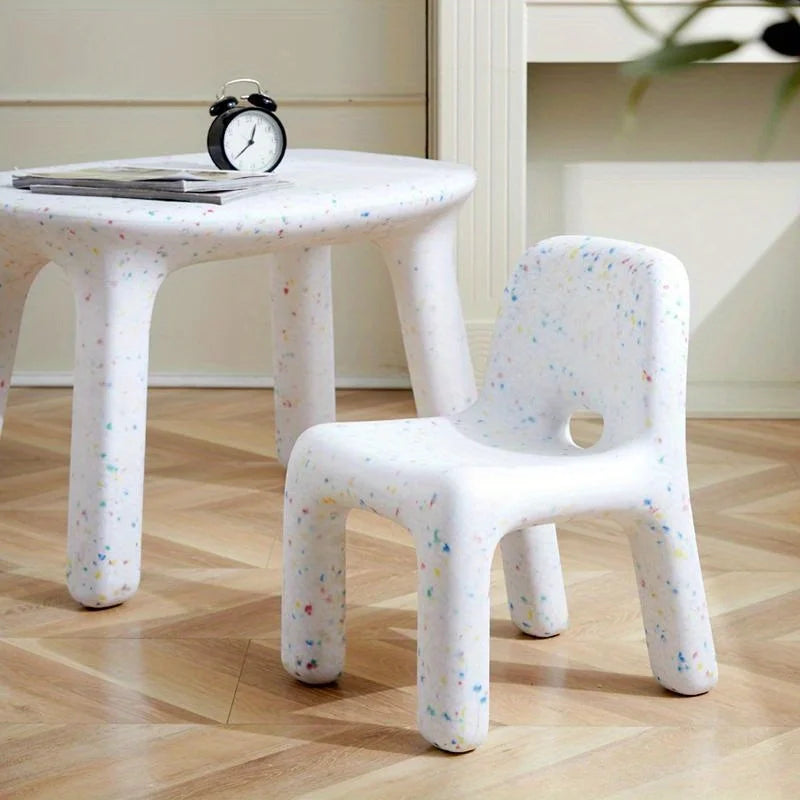 Nordic Style Plastic Chair – Outdoor Bench with Backrest Outdoor Bench Chair Axl