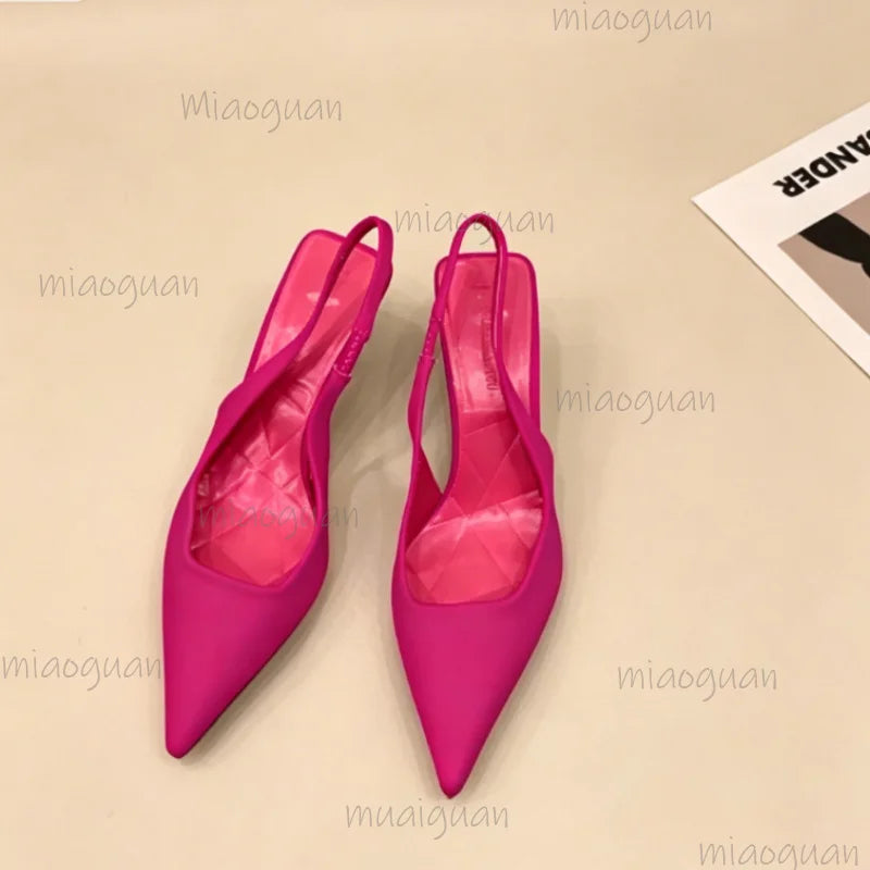 French Pointed Toe Women's High Heel Sandals – Elegant Pumps High Heel Sandals Axl