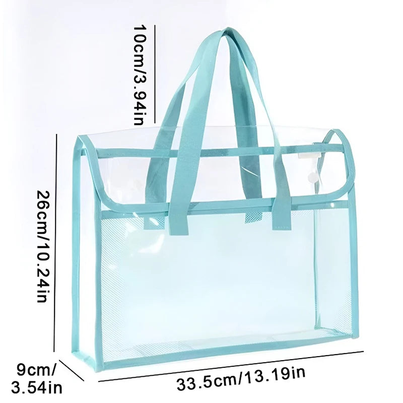 Expandable Waterproof File Storage Bag – Transparent Document Organizer Document Storage Bag Axl