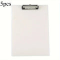 5-Pack A5 Clipboard Folder Writing Pad Holders | Kids & Office Clipboard Folder Set Axl White-5PCS