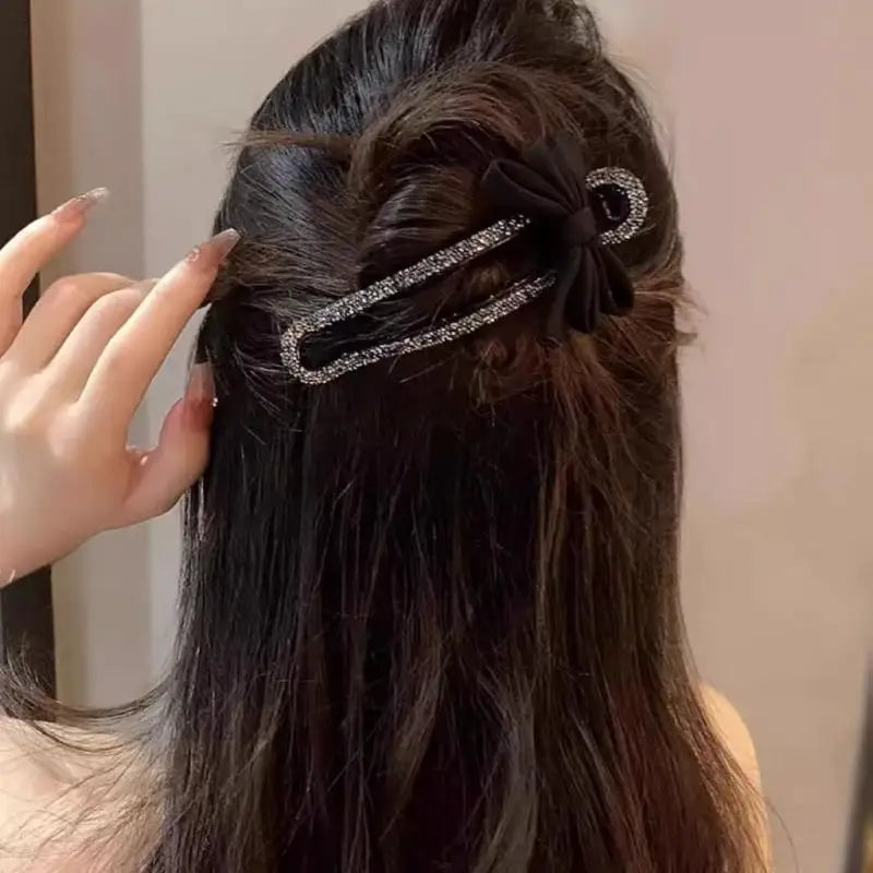 Rhinestone Duckbill Hair Clip – Sparkly Crystal Barrette for Women Crystal Hair Barrette Axl