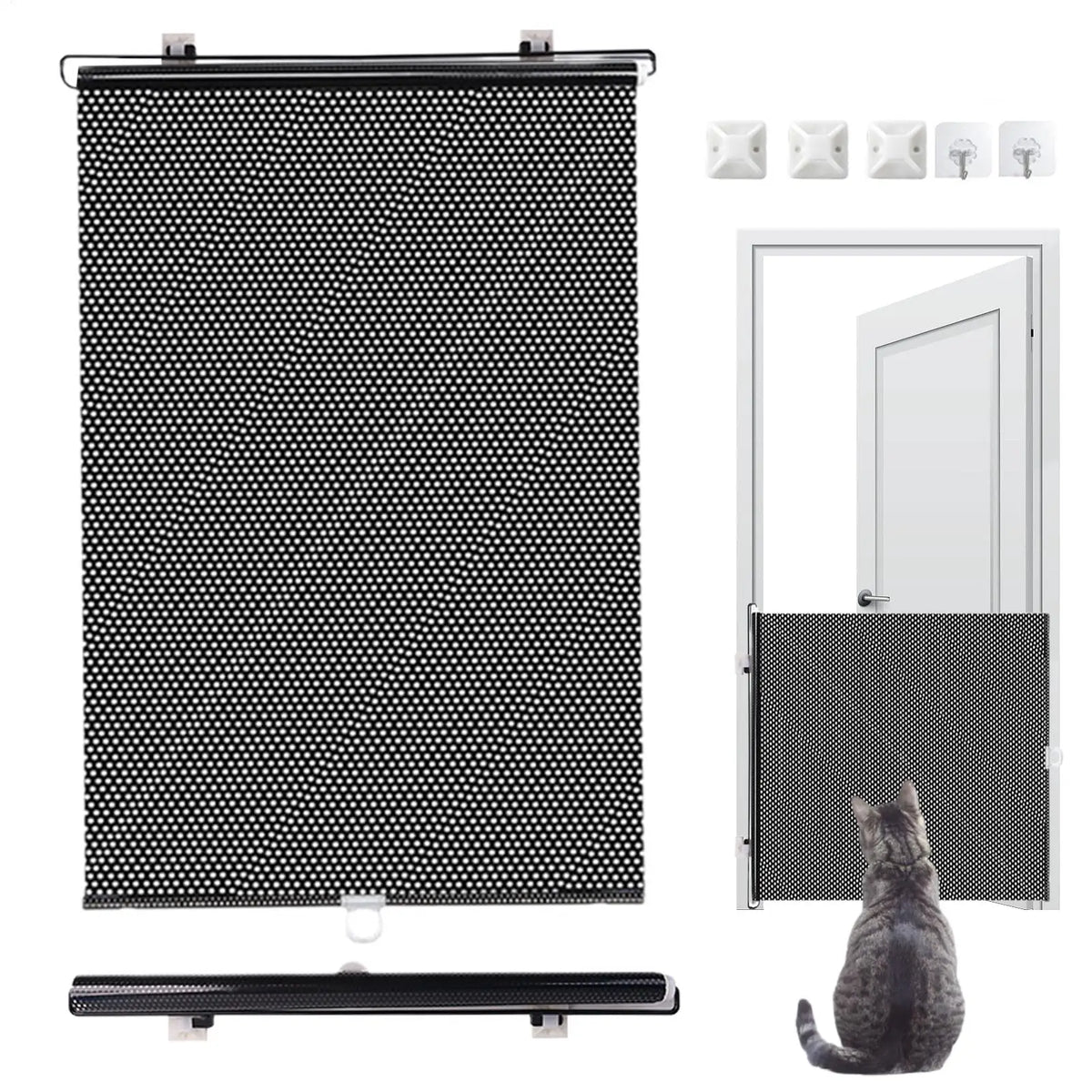 Retractable Pet Gate 40x125cm – Dog & Cat Door Barrier Retractable Pet Gate Axl
