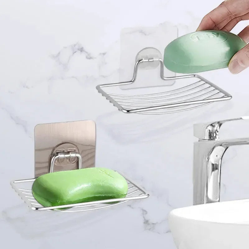 Wall Mounted Stainless Steel Soap Rack with Drainage Tray Soap Rack Axl