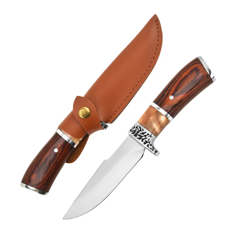 Stainless Steel Boning Knife – Forged Blade & Wood Handle Kitchen Knife Axl Knife with cover