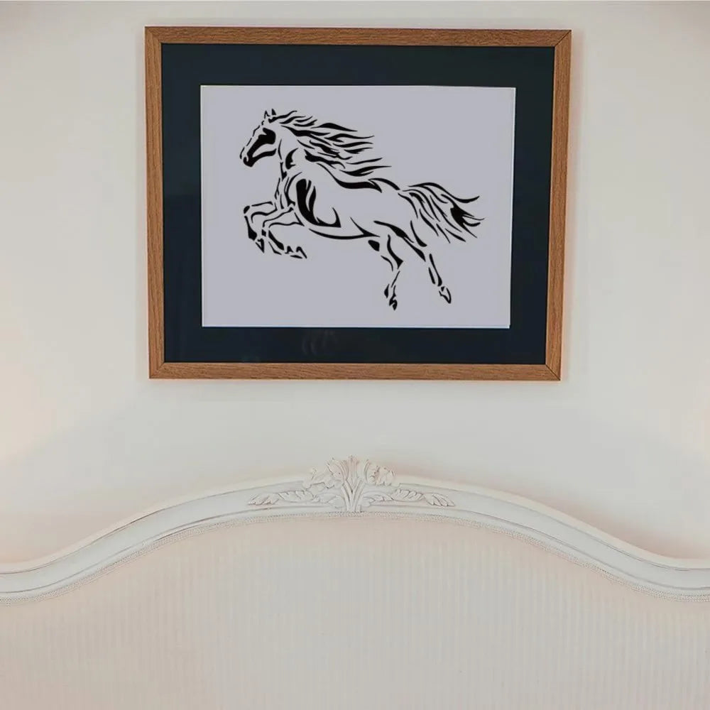 2Pcs Reusable Horse Wall Stencil 11.8" | DIY Painting Crafts Painting Stencil Axl