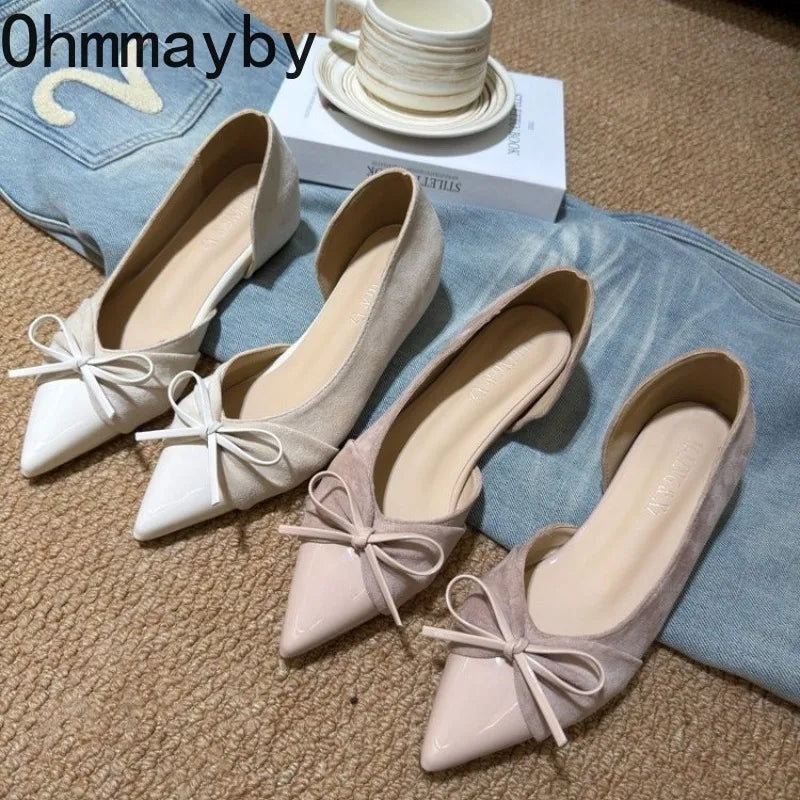 Women's Mary Jane Pumps – Pointed Toe Low Heel Butterfly-Knot Mary Jane Pumps Axl