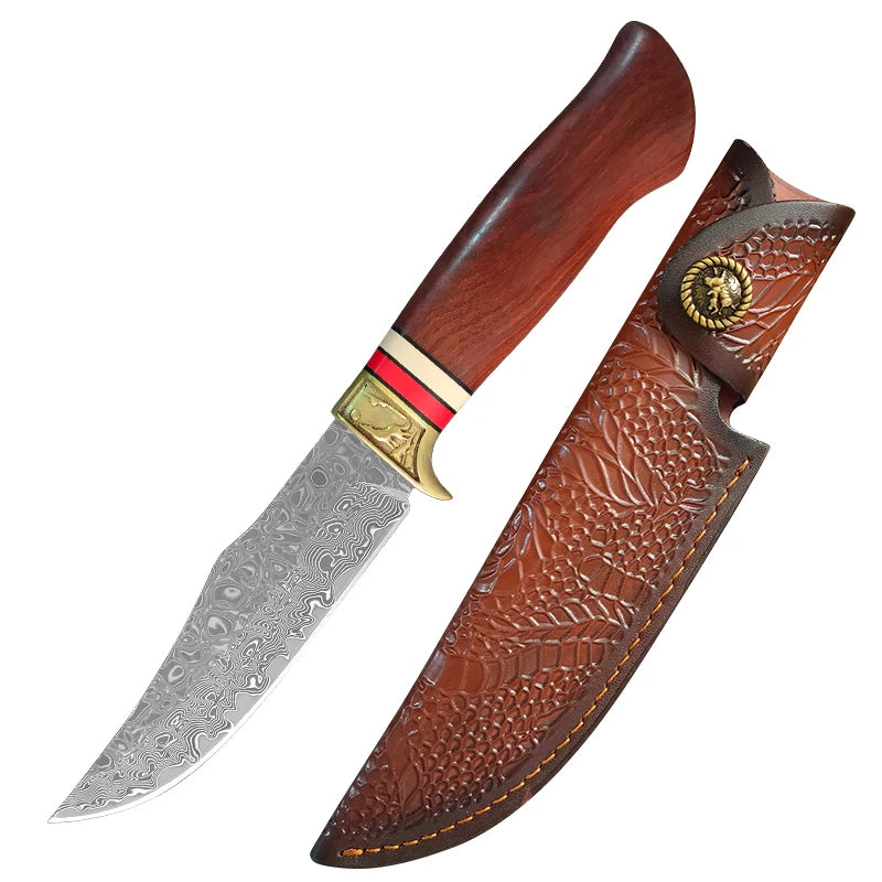 InLeung VG10 Damascus Steel Chef Knife | Wood Handle Damascus Chef Knife Axl Knife B