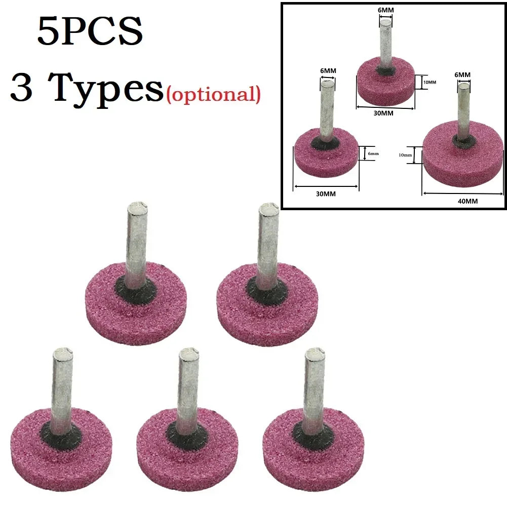 5-Pc Abrasive Mounted Stone Grinding Wheels | 6mm Shank Rotary Tool Rotary Tool Accessory Axl