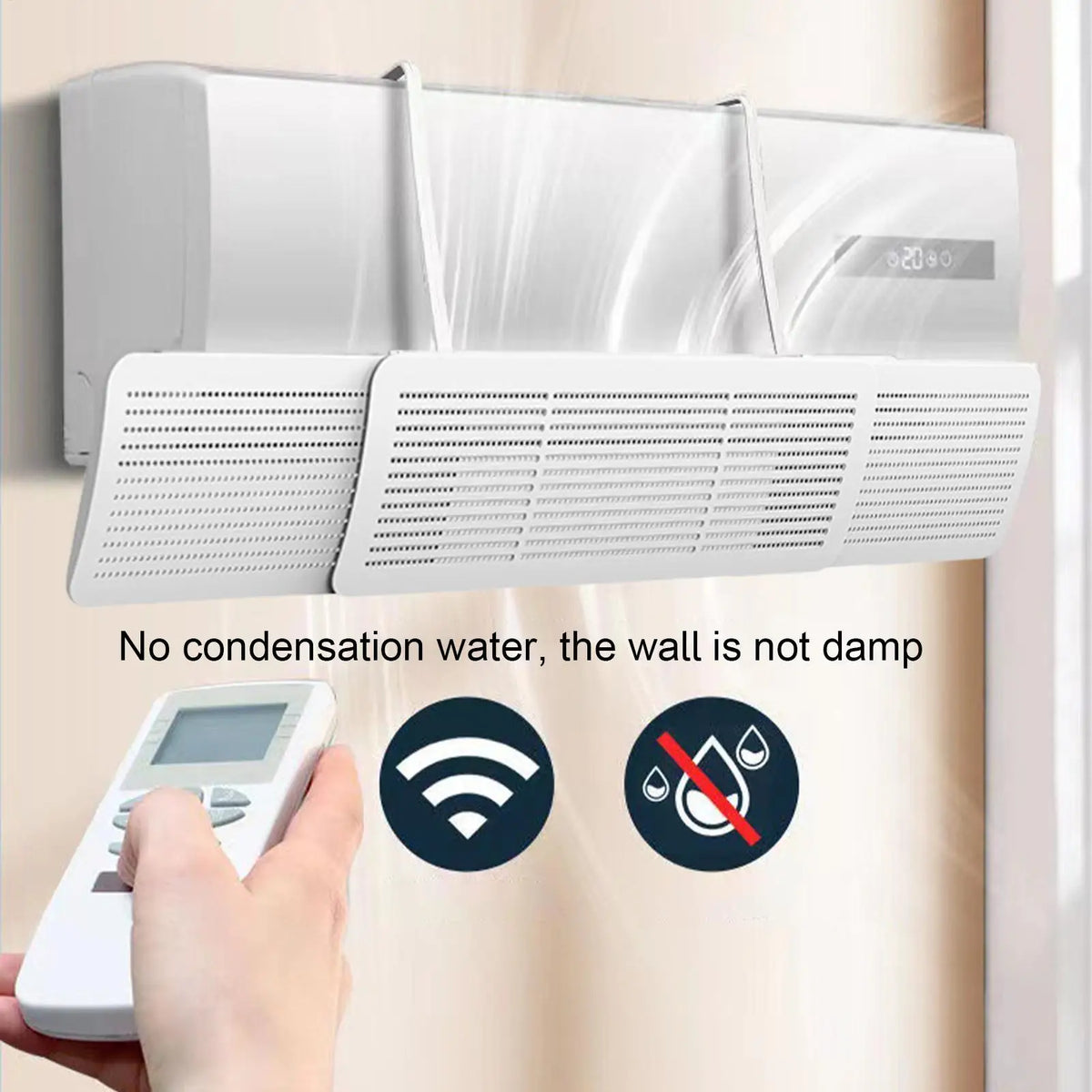 Wall-Mounted AC Air Deflector – Adjustable Airflow Baffle AC Air Deflector Axl