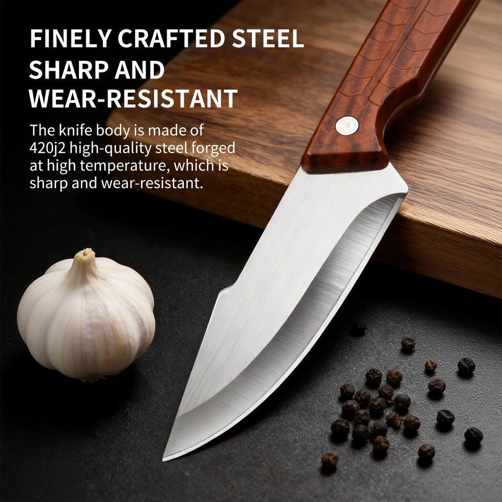 PLYS Fixed Blade Camping Knife – Stainless Steel with Sheath Fixed Blade Knife Axl