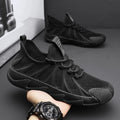 Men's Breathable Air Mesh Casual Shoes – Non-Slip Low-Top Men's Casual Shoes Axl black 39