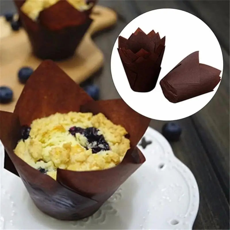25-Pack Cupcake Liners – Colorful Oil-Proof Paper Baking Cups Cupcake Baking Liners Axl