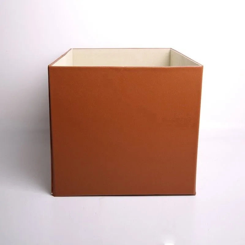 Foldable Leather Storage Box – 50L Large Closet Organizer Bin Foldable Storage Box Axl