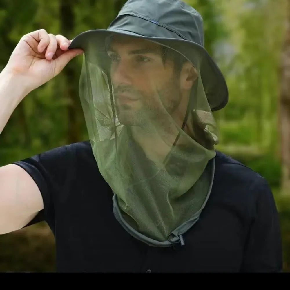 Mosquito-Proof Fishing Sun Hat with Full Face Net | Outdoor Cap Outdoor Fishing Hat Axl