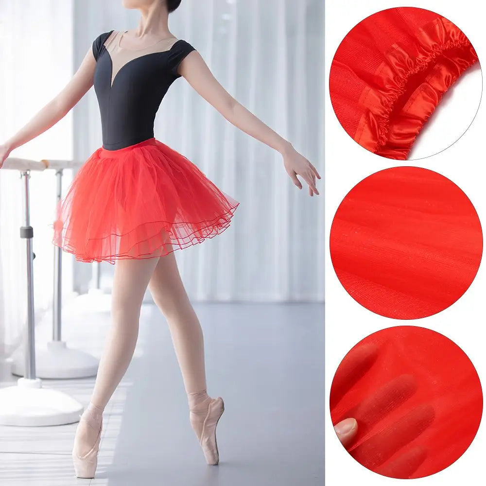 Women's Lolita Tutu Petticoat Skirt – Puffy Ballet Dance Mini Tutu Petticoat Skirt Axl