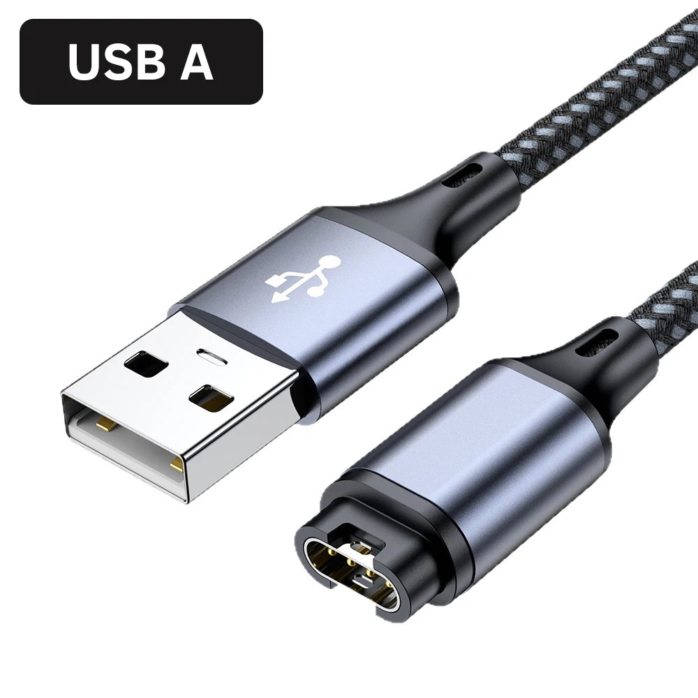 Type-C USB Charger Cable for Garmin Fenix, Venu & Forerunner Smartwatch Charger Cable Axl USB A Blue