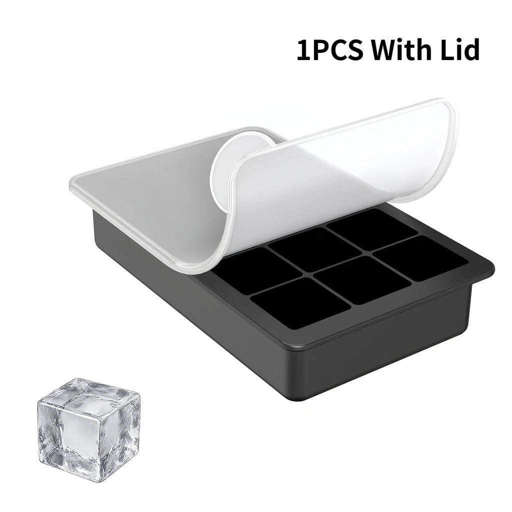 15-Grid Silicone Ice Cube Mold with Lid | Whiskey Cocktail Silicone Ice Mold Axl 15 Grids With lid