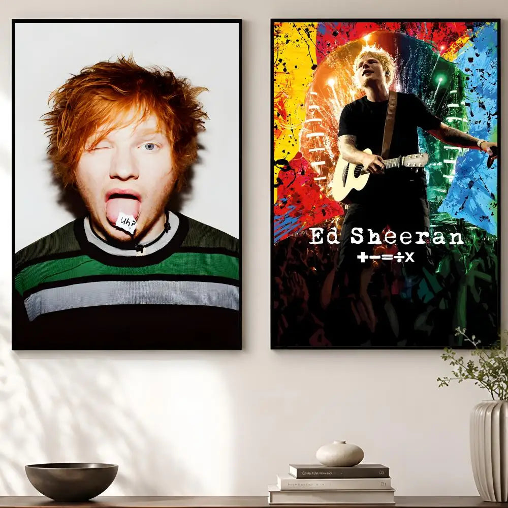 Ed Sheeran Album Poster – Waterproof Self-Adhesive Wall Art Decorative Wall Poster Axl