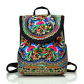 Women's Embroidered Mini Canvas Backpack – Chinese Ethnic Style Embroidered Mini Backpack Axl D