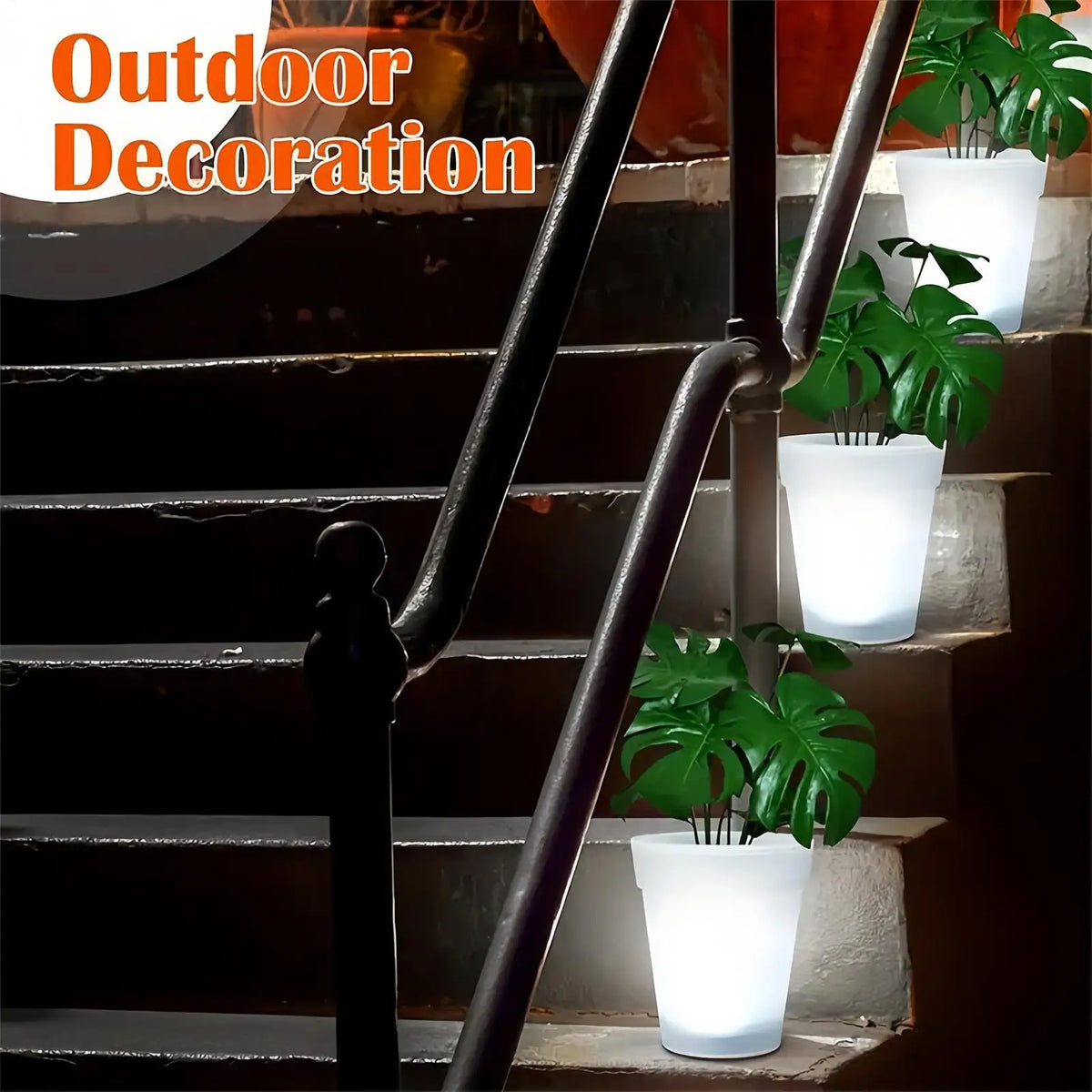 Solar LED Planter Pot – Waterproof Outdoor Garden Light Vase Solar Garden Light Axl