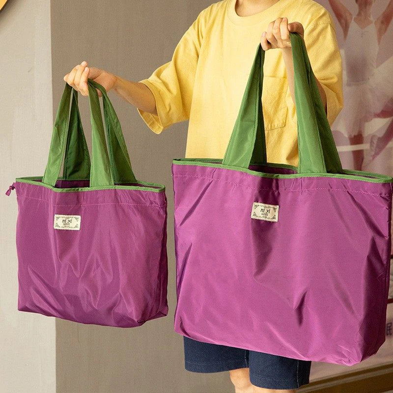 Foldable Waterproof Shoulder Bag – Large Nylon Tote for Daily Use Foldable Shoulder Bag Axl
