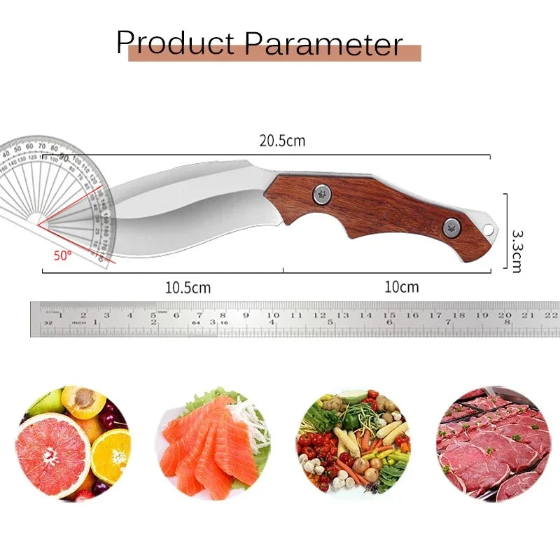 Stainless Steel Boning Knife – Sharp Butcher & Kitchen Knife Boning Kitchen Knife Axl
