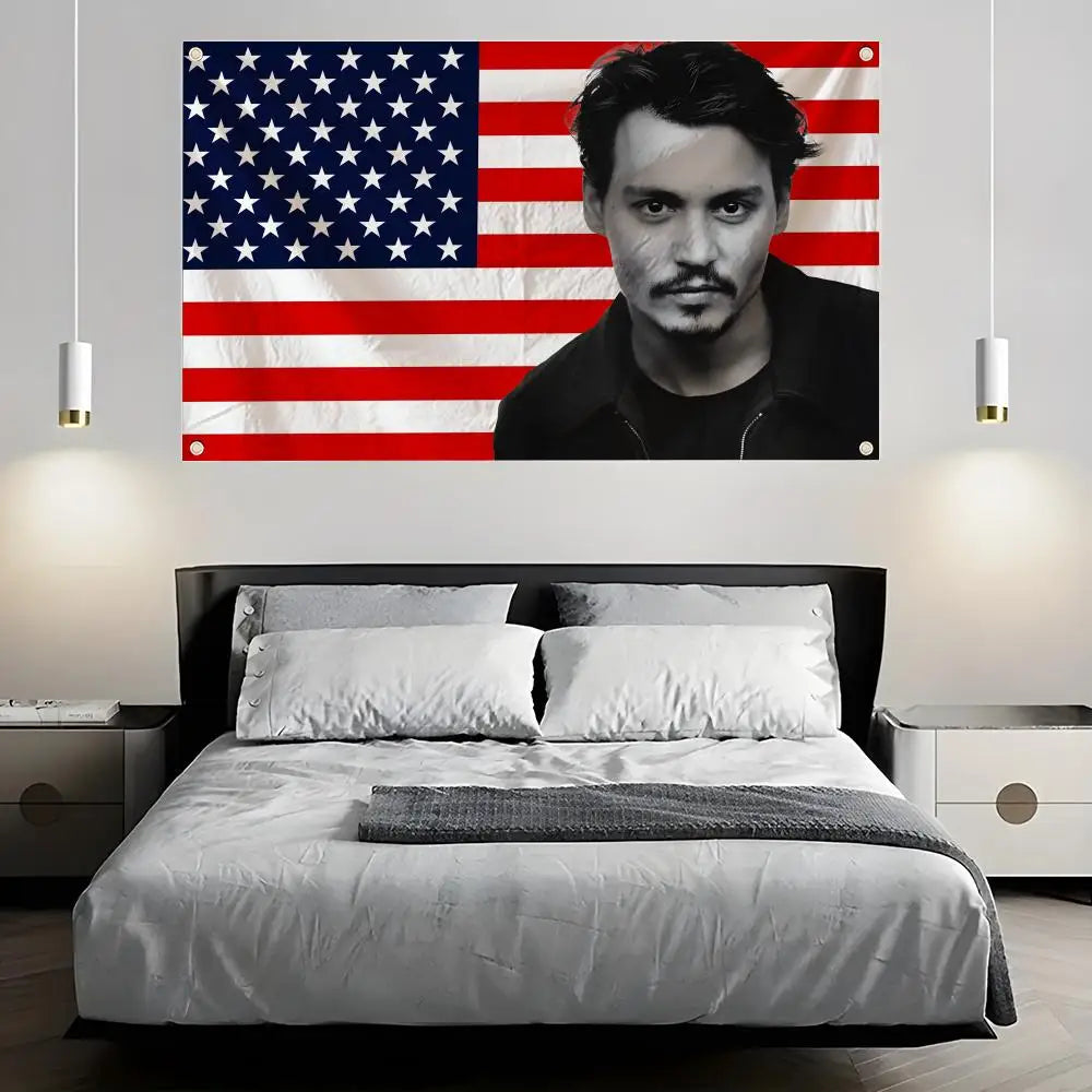Johnny Depp Fan Flag – Indoor & Outdoor Wall Art Banner Fan Art Flag Axl