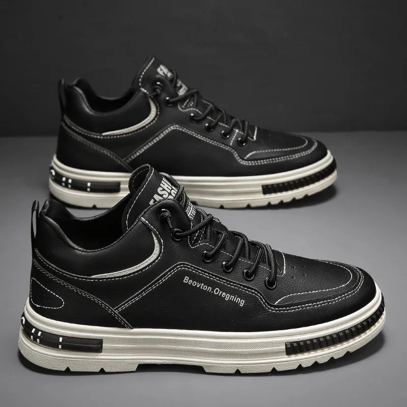 YBQJOO Men's High Top Winter Casual Shoes – Warm Non-Slip Men's Casual Shoes Axl black 39