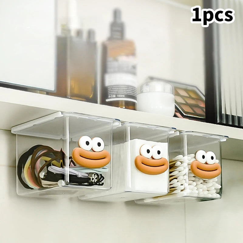 Transparent Pull-Out Drawer Storage Box for Bathroom Cabinet Bathroom Storage Box Axl