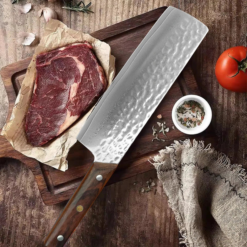 Damascus Kitchen Cleaver – Ultra Sharp Stainless Steel Chef Knife Kitchen Cleaver Knife Axl