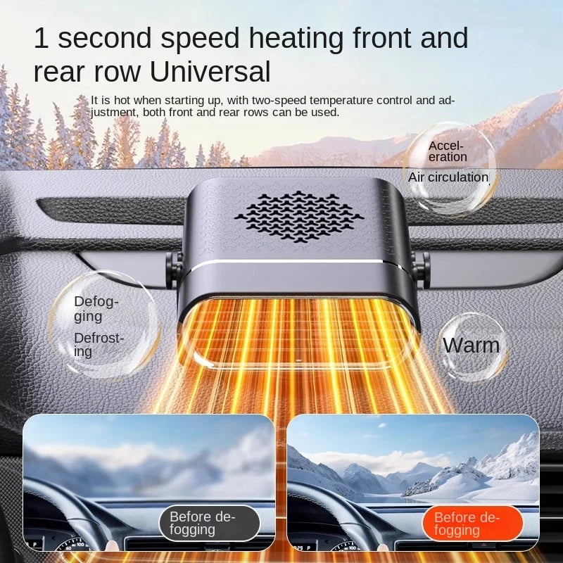 2-in-1 Car Heater & Fan 12V/24V – Windshield Defroster Car Heater Fan Axl