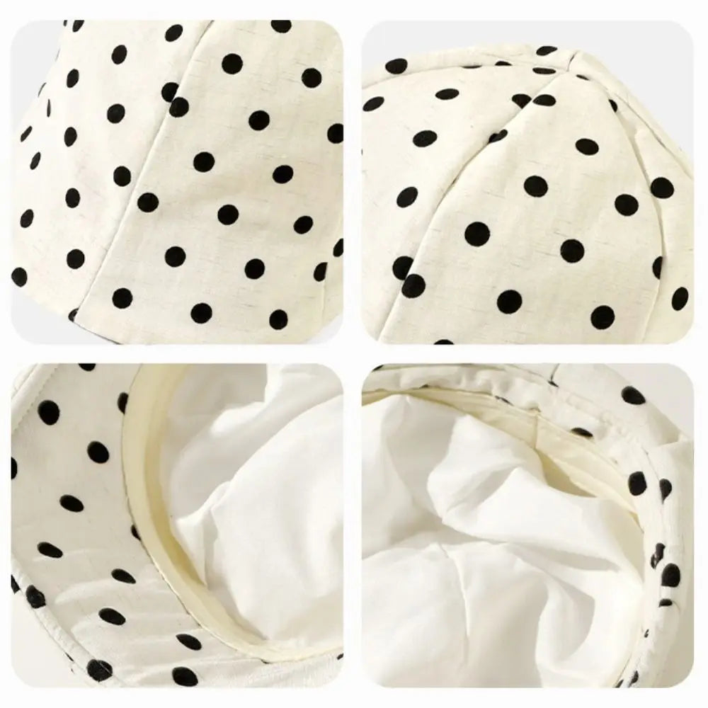 Retro Y2K Polka Dot Beret – Korean Style Newsboy Cap Women's Beret Hat Axl