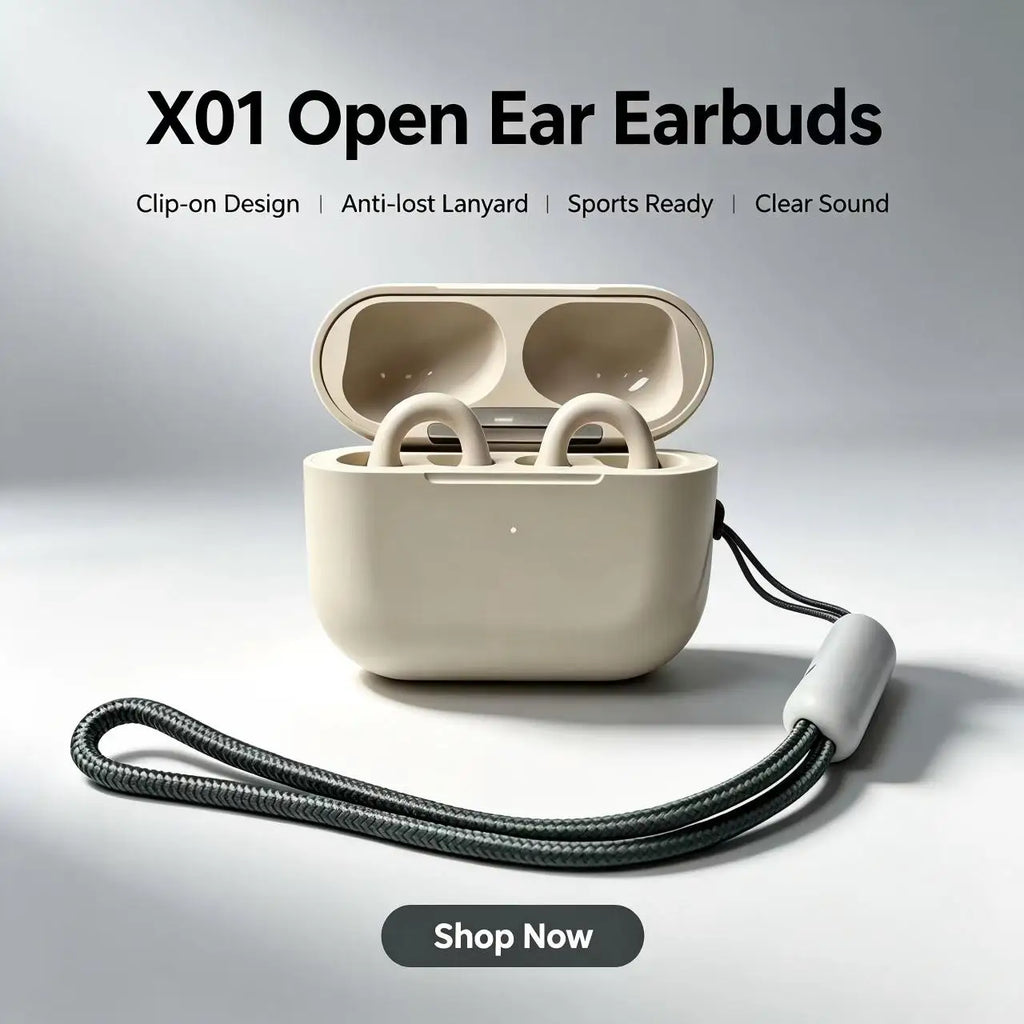 X01 Open Ear Bluetooth Sports Earbuds with Lanyard Design Bluetooth Earbuds Axl