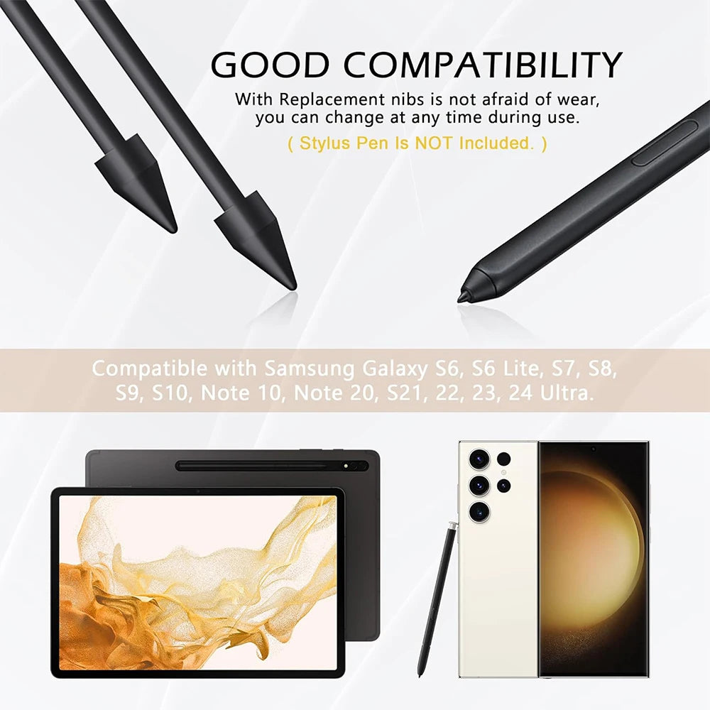 Samsung Galaxy Tab S Pen Replacement Tips 5-Pack + Removal Clip Stylus Pen Nibs Axl