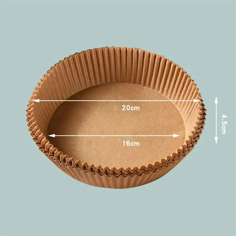 50-Pack Air Fryer Parchment Paper Liners | Non-Stick Baking Pads Air Fryer Liner Axl