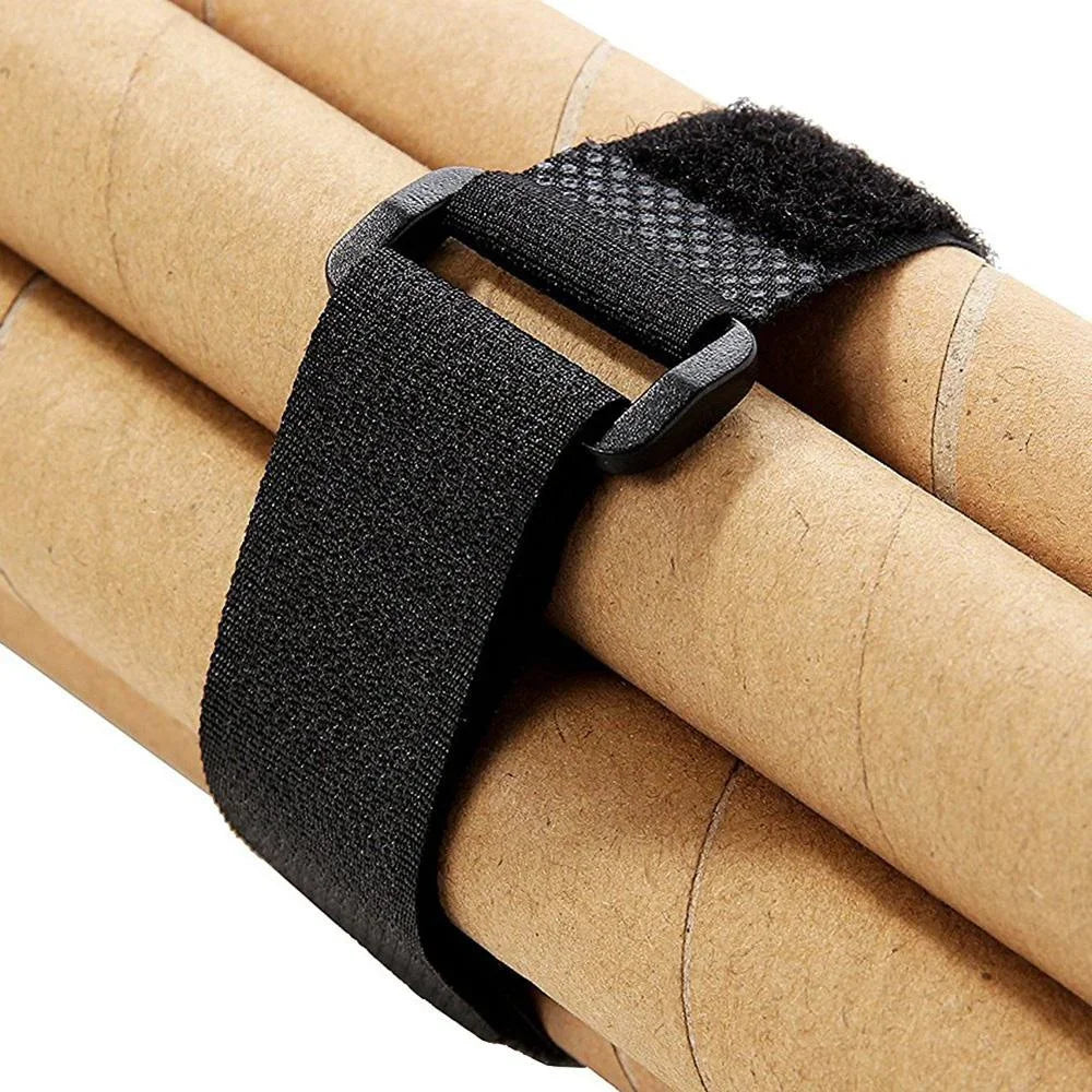10-Pack Reusable Nylon Hook & Loop Cable Straps | Bike Tie Cable Management Straps Axl