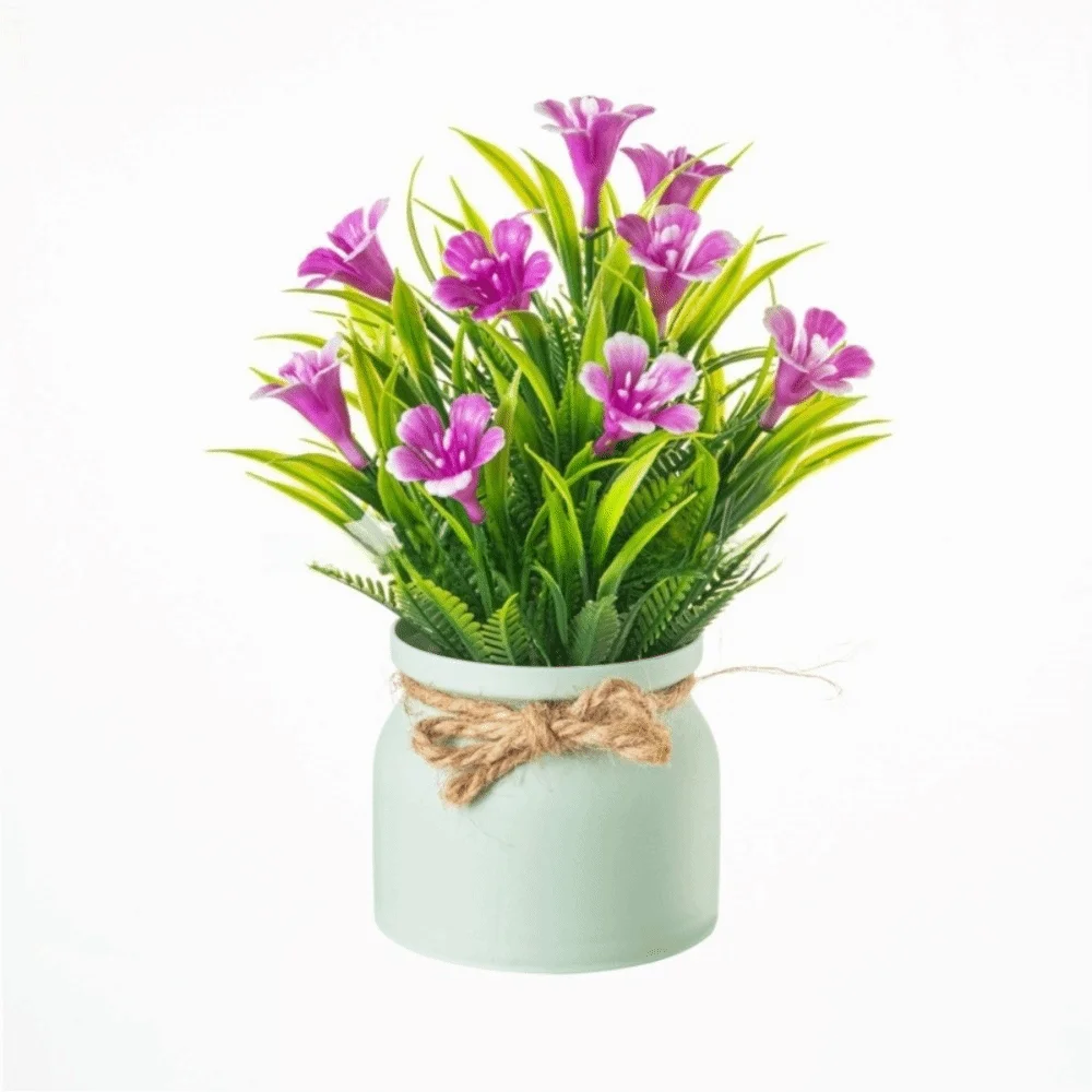 Mini Artificial Potted Flower Bonsai | Fake Plant Table Decor Artificial Potted Plant Axl I