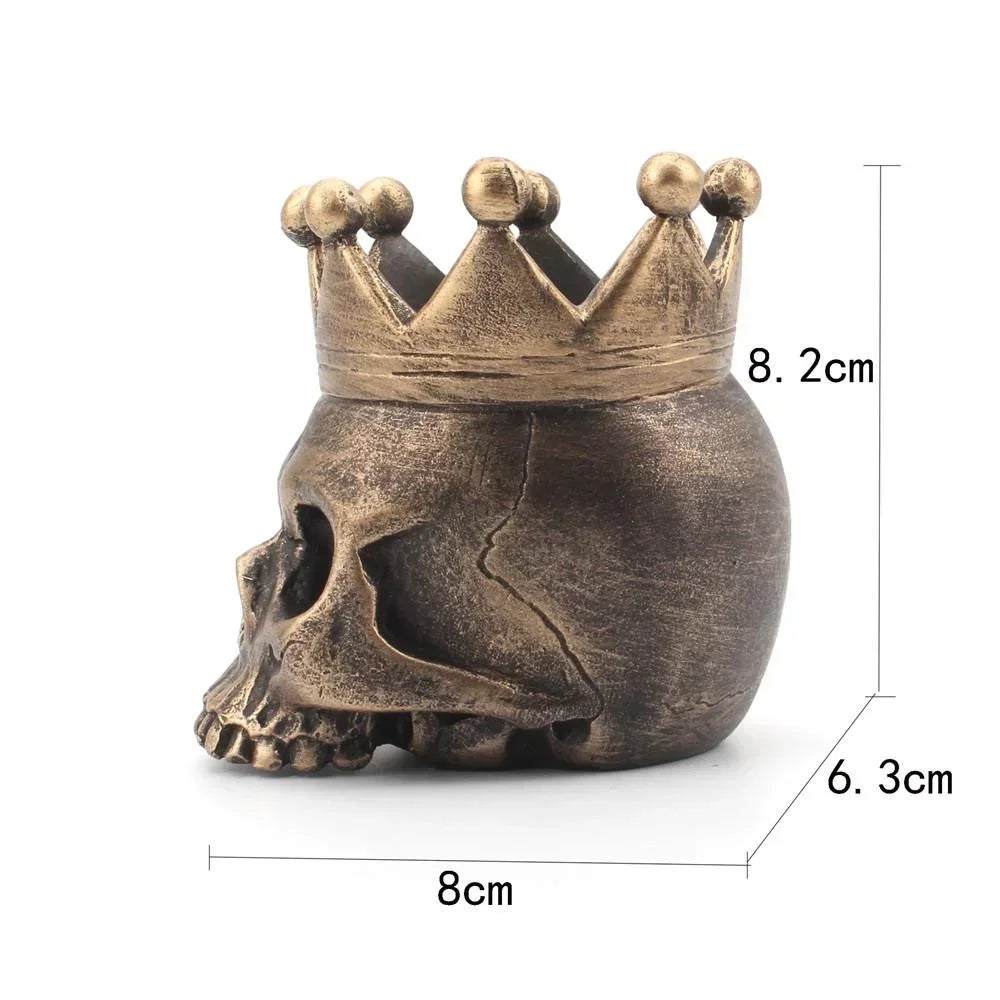 3D Skull Crown Candle Holder – Resin Skeleton Candlestick Skull Candle Holder Axl